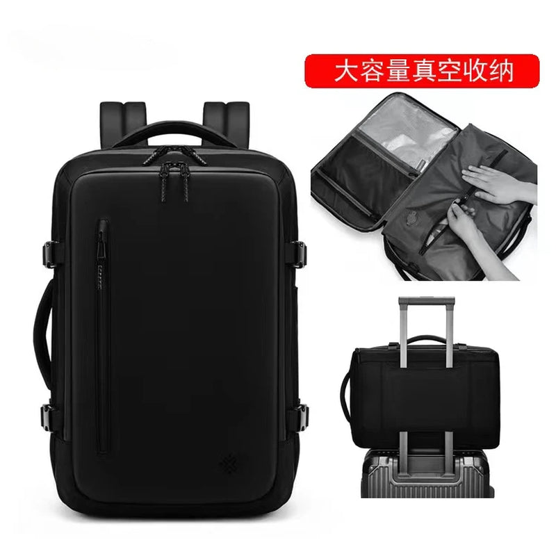 Men and Women Vacuum Backpack 16 Inch Vacuum Seal Business Travel Compression Expandable Airline Approved Backpack with Air Pump