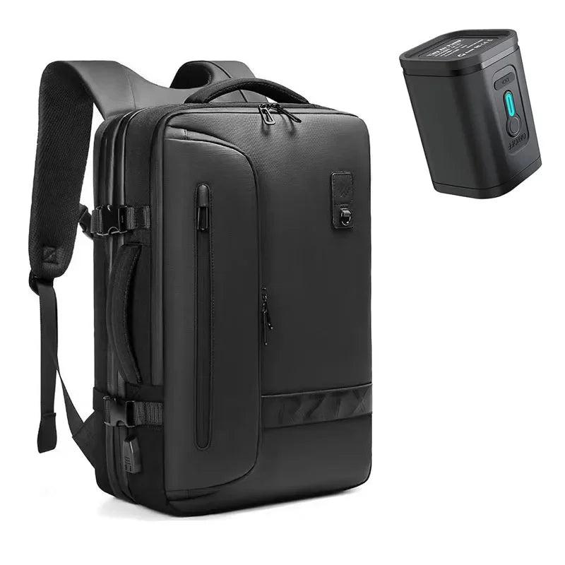 Men and Women Vacuum Backpack 16 Inch Vacuum Seal Business Travel Compression Expandable Airline Approved Backpack with Air Pump